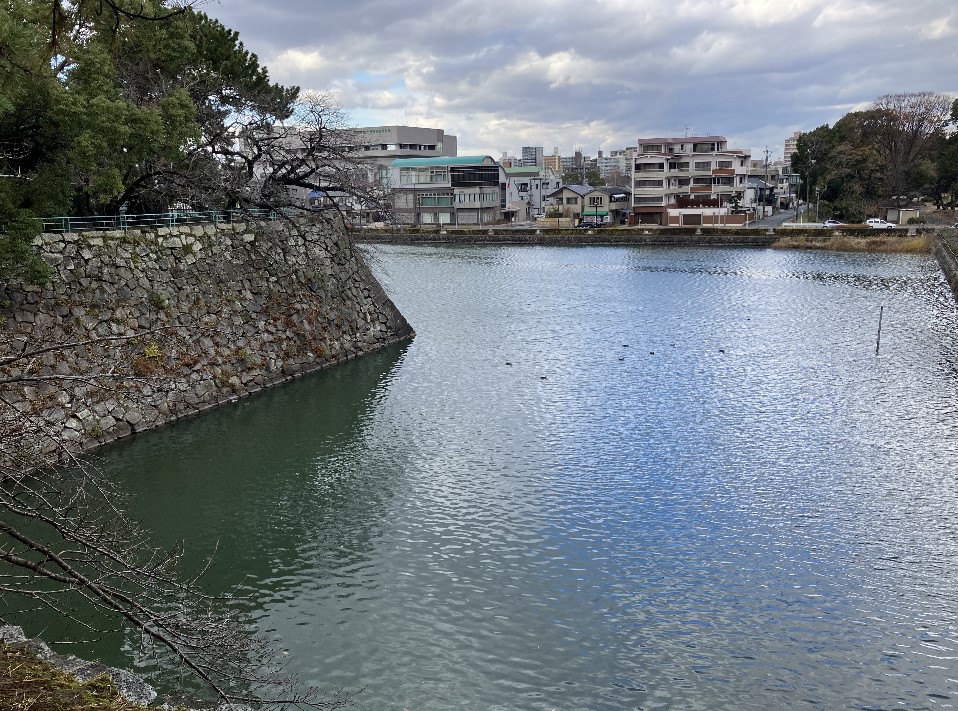 名古屋城を囲む池