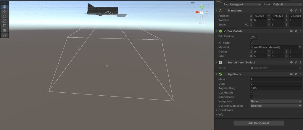 Unity:何故か落下し続ける検知エリア