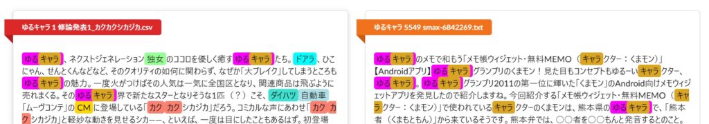 可視化ブラウジングツール：最類似文書との比較