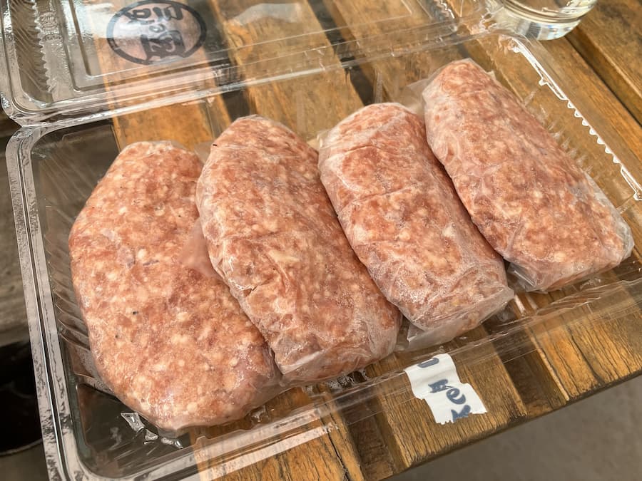 肉の石川：和牛ハンバーグ２