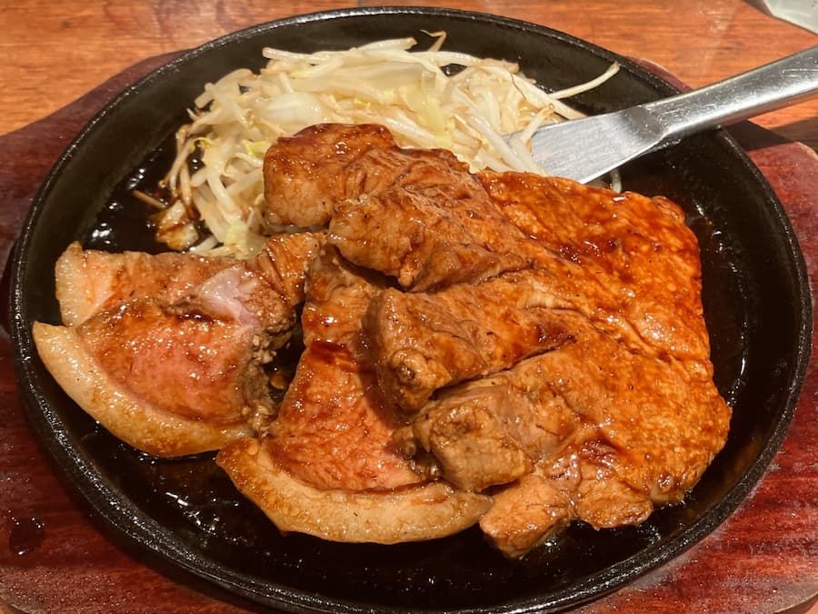 トンテキ食堂 なかむら：トンテキ定食ダブル