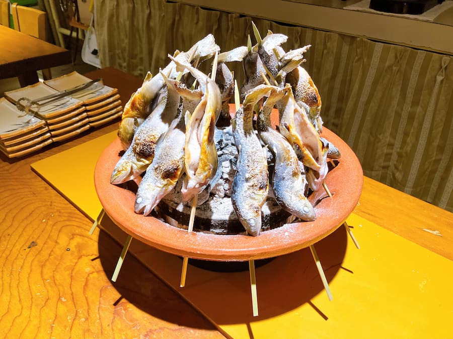 仙山乗鞍：イワナの塩焼き